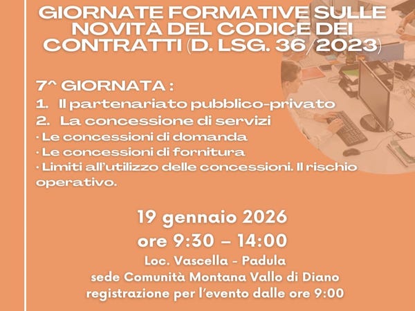 GIORNATE FORMATIVE SULLE NOVITÀ DEL CODICE DEI CONTRATTI (D. LSG. 36/2023)